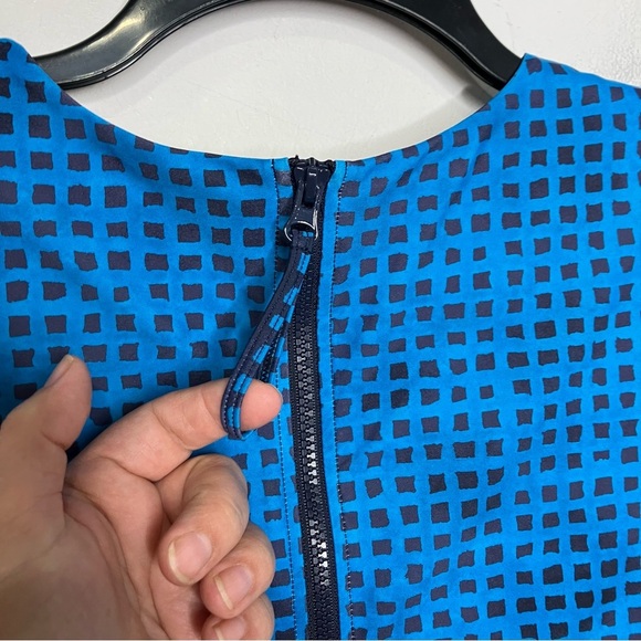 Summersalt x L.L. Bean full coverage one piece swimsuit blue check women size 18 - Picture 7 of 10